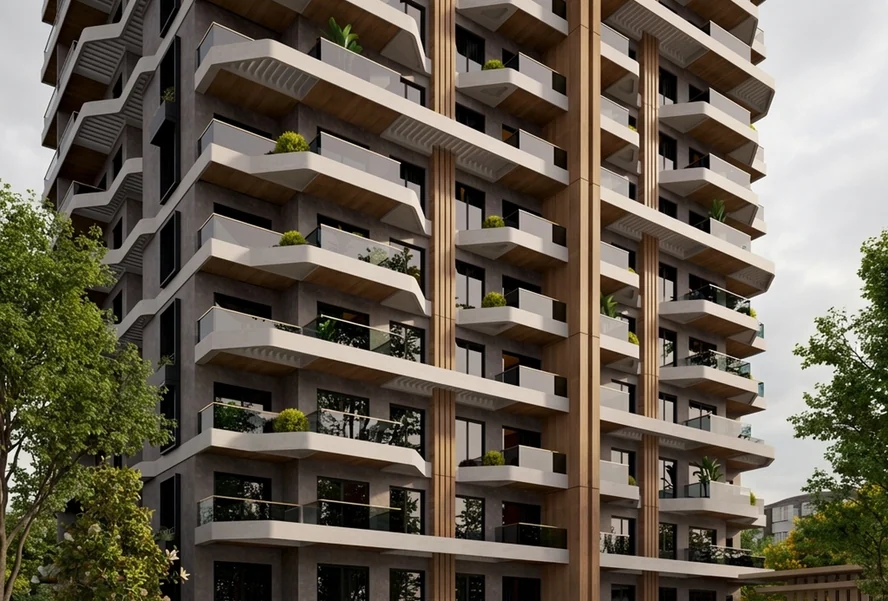EURO 28 RESIDENCE — 1+1 daire, Mahmutlar