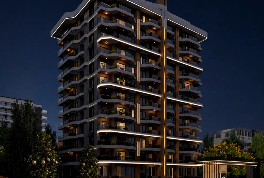 EURO 28 RESIDENCE — 1+1 daire, Mahmutlar