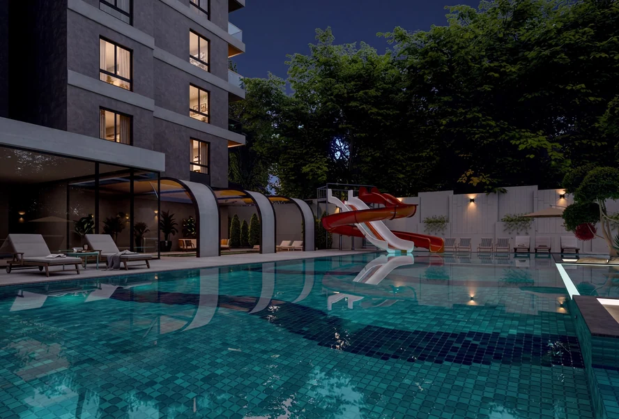 EURO 28 RESIDENCE — 1+1 daire, Mahmutlar
