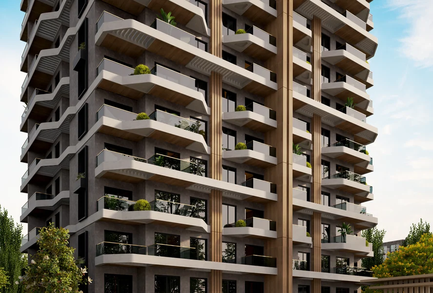 EURO 28 RESIDENCE — 1+1 daire, Mahmutlar