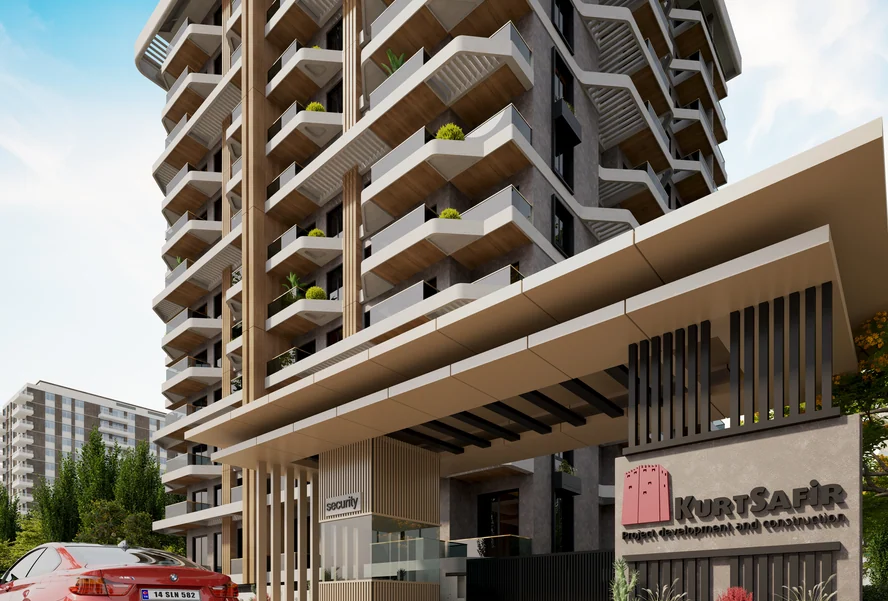 EURO 28 RESIDENCE — 1+1 daire, Mahmutlar