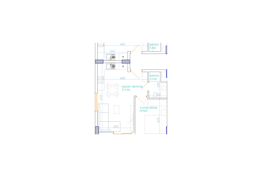 BESTHOME 44 GARDENIA — квартира 1+1, 52 м²
