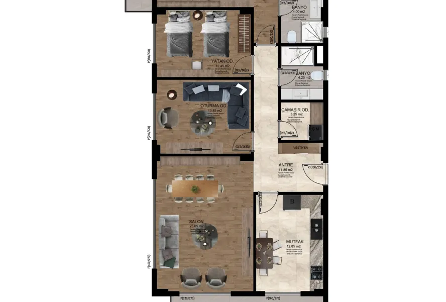 SES Mansion, 3+1, 141,9 м²
