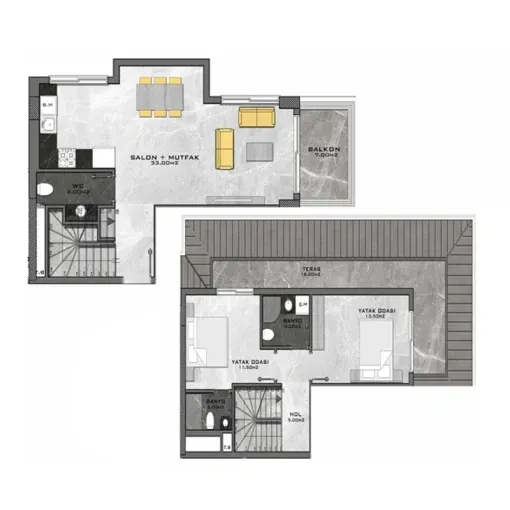 2+1-Maisonette im Nobby Garden 2, Avsallar