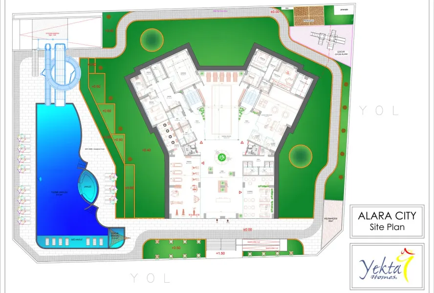 YEKTA Alara City, 2+1, 93.2 м²