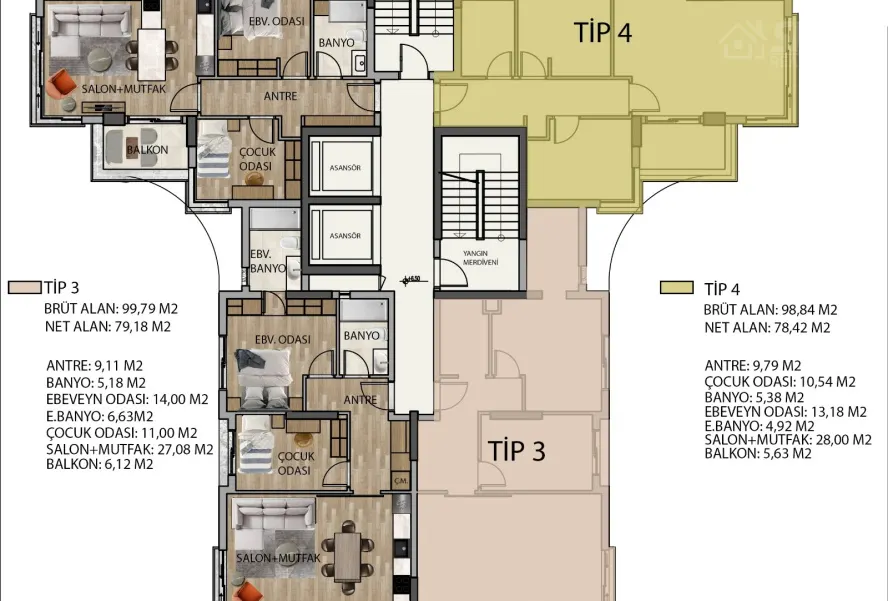 T Homes, 2+1, 98,84 m²