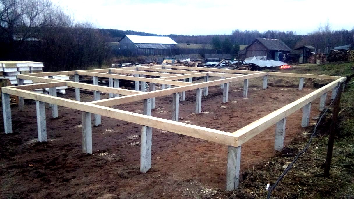 Haus 152 m² nach Projekt „Prag“, Dorf Lysnovo: Fundament und Grundrahmen