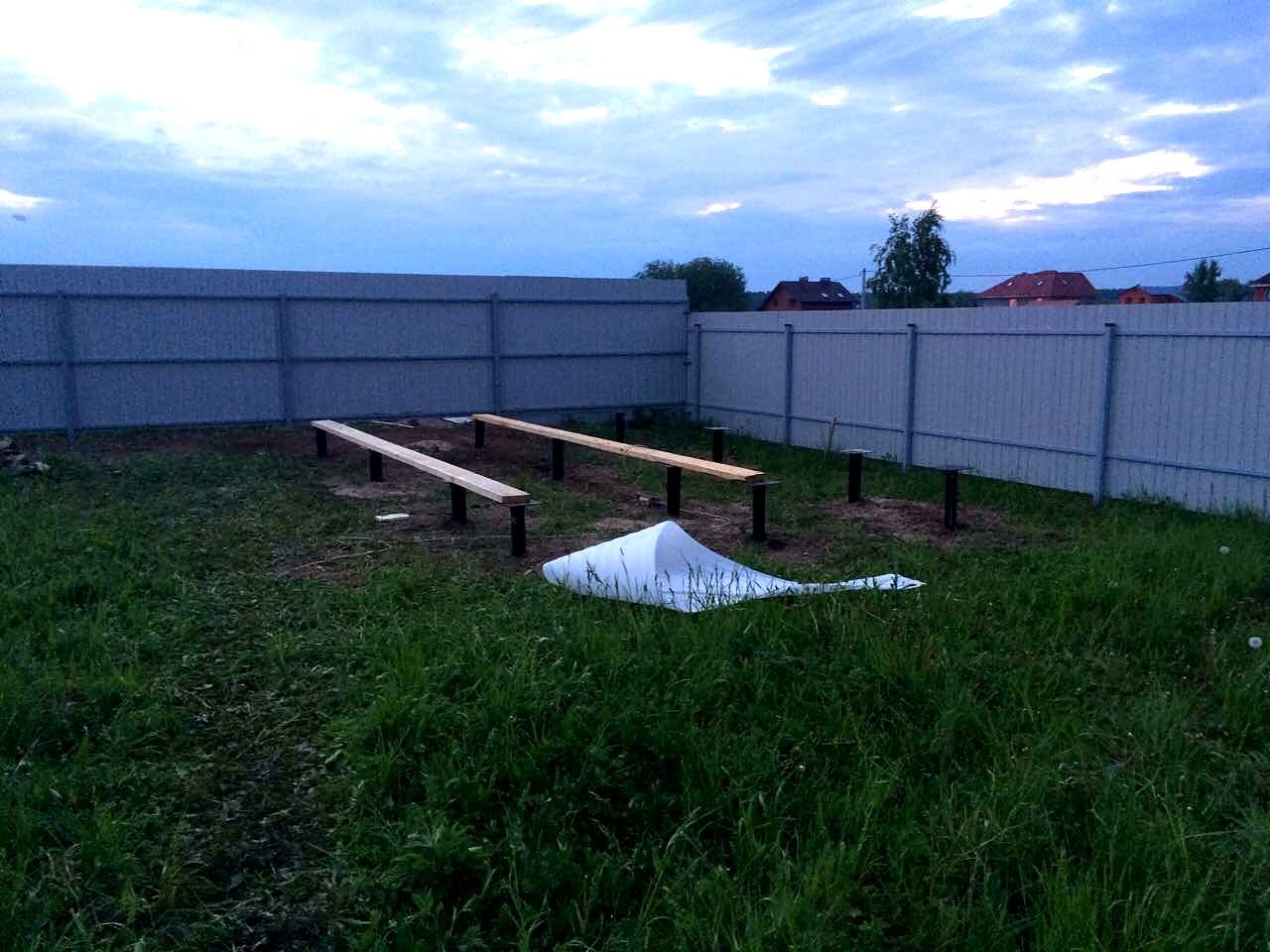 Banja, Projekt „Telez“, Gebiet Moskau: Fundament und Bodenrahmen