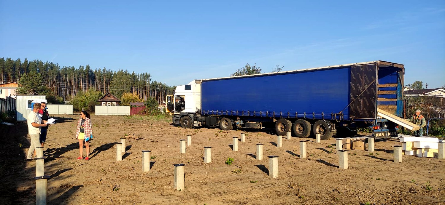 Özel projeye göre banya, Dzerzhinsk: ev kitinin teslimi