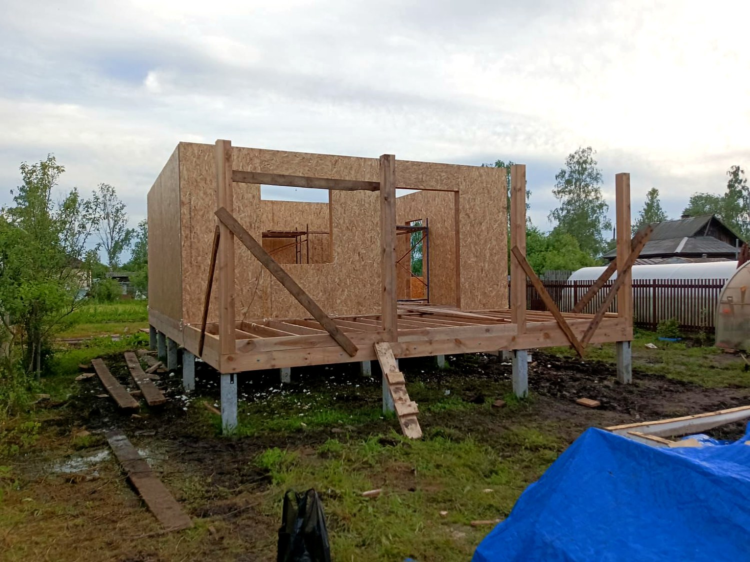 Haus 102 m², Projekt „Karl“, Rybinsk: Wandmontage