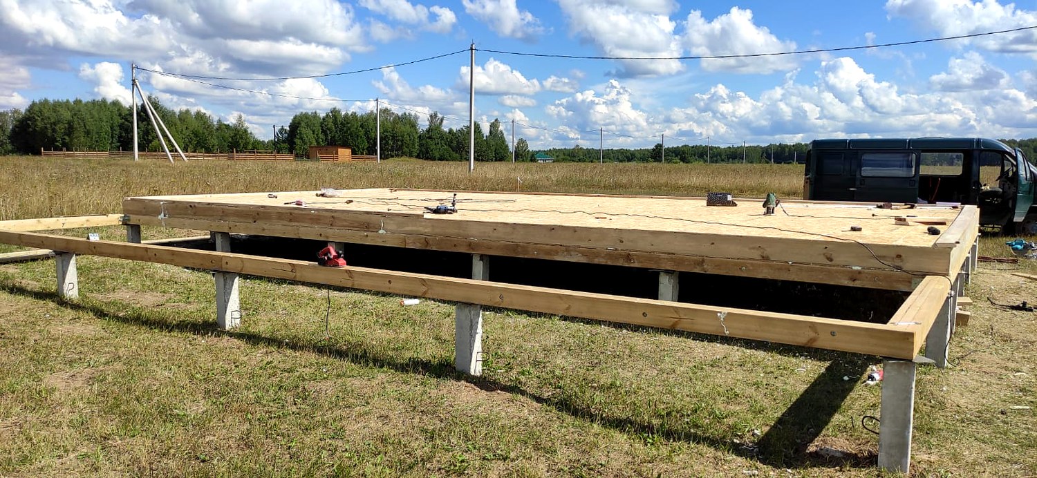 Haus 102 m² nach Projekt „Mistika - D“, Dorf Khrabrovo: SIP-Boden auf Höhe 0