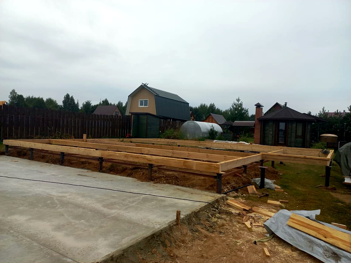 Haus 188 m² nach individuellem Projekt, Dorf Ivanovskoe: Fundament und Grundrahmen
