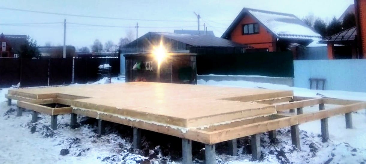 Haus 221,5 m² nach individuellem Projekt, Dorf Yusupovo: SIP-Boden auf Höhe 0