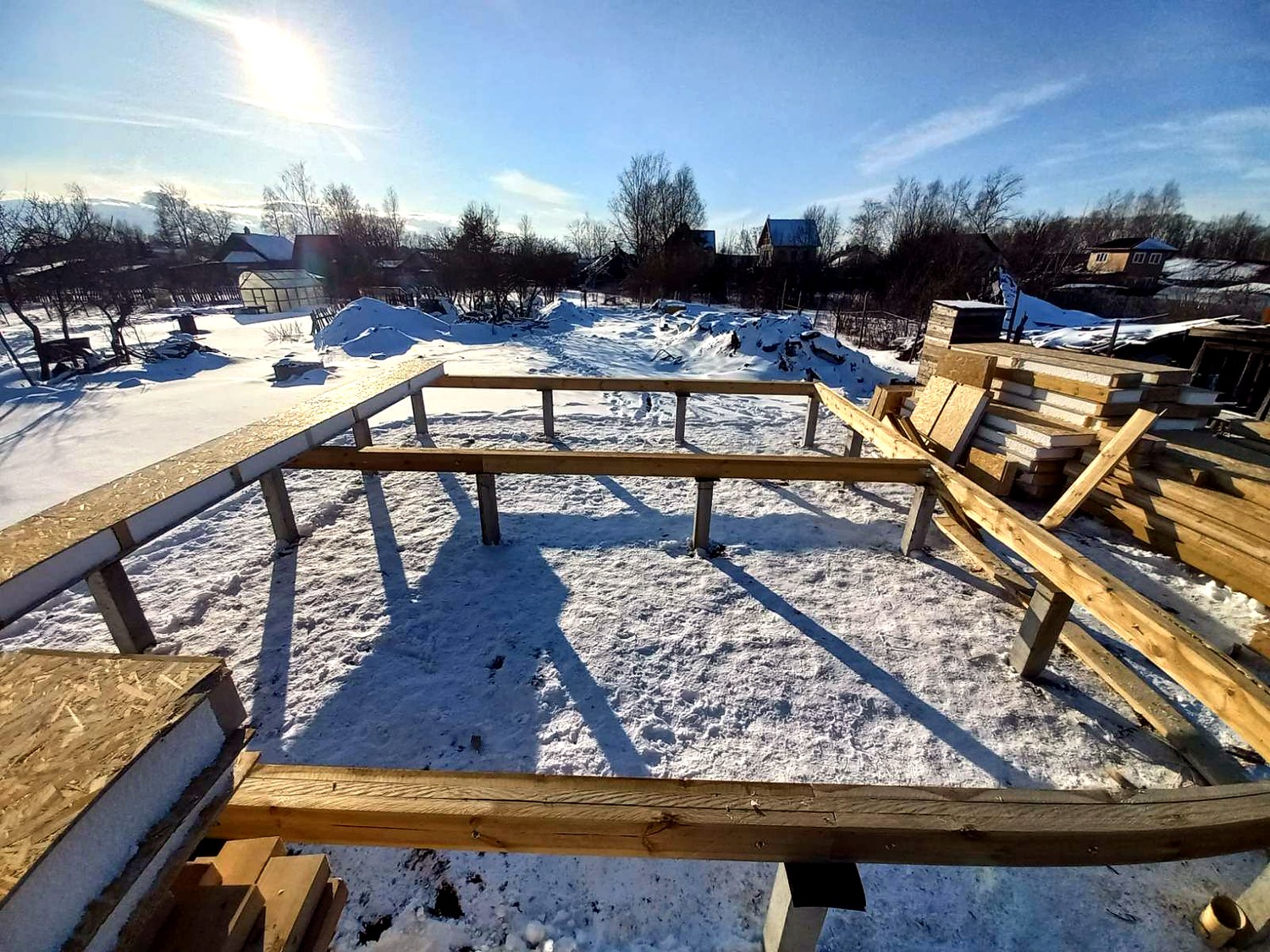 85 m² house built to a custom design, Rybinsk: foundation and sill strapping