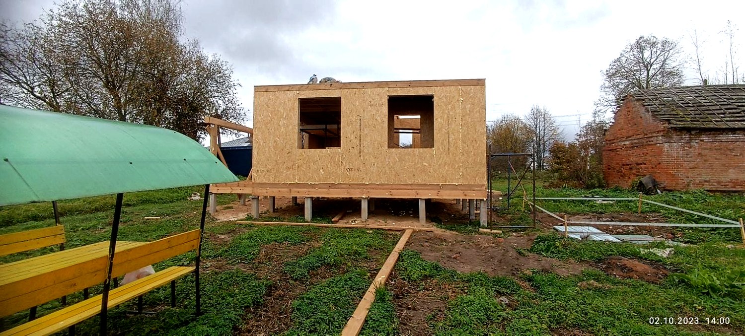 86 m² house, “Solo” design, Kozhevnikovo village: wall assembly