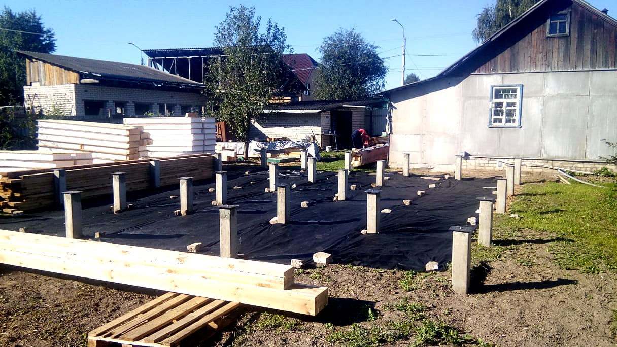 Haus nach individuellem Projekt, Ivanovo: Fundament und Grundrahmen