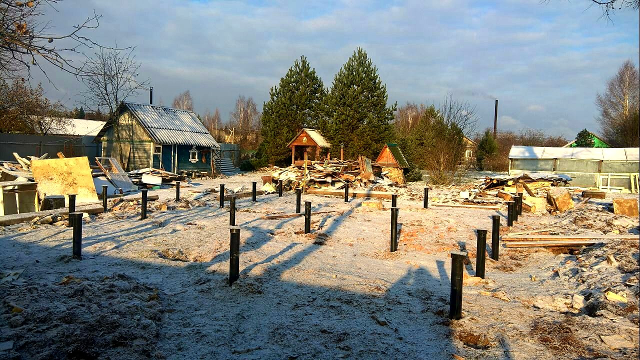 Haus nach Projekt „Elegant“, Rybinsk: Fundament und Grundrahmen