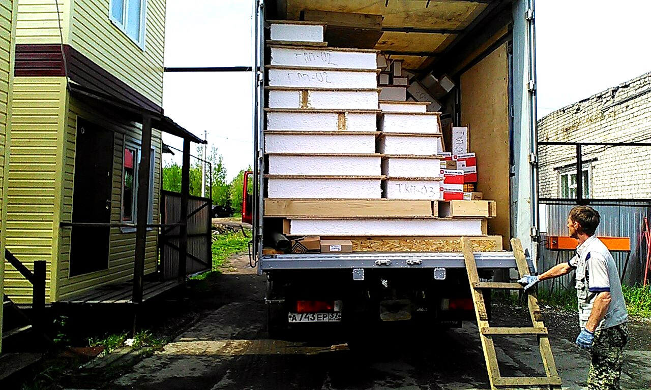 House, “Ochag” design, Starkovo village: house kit delivery