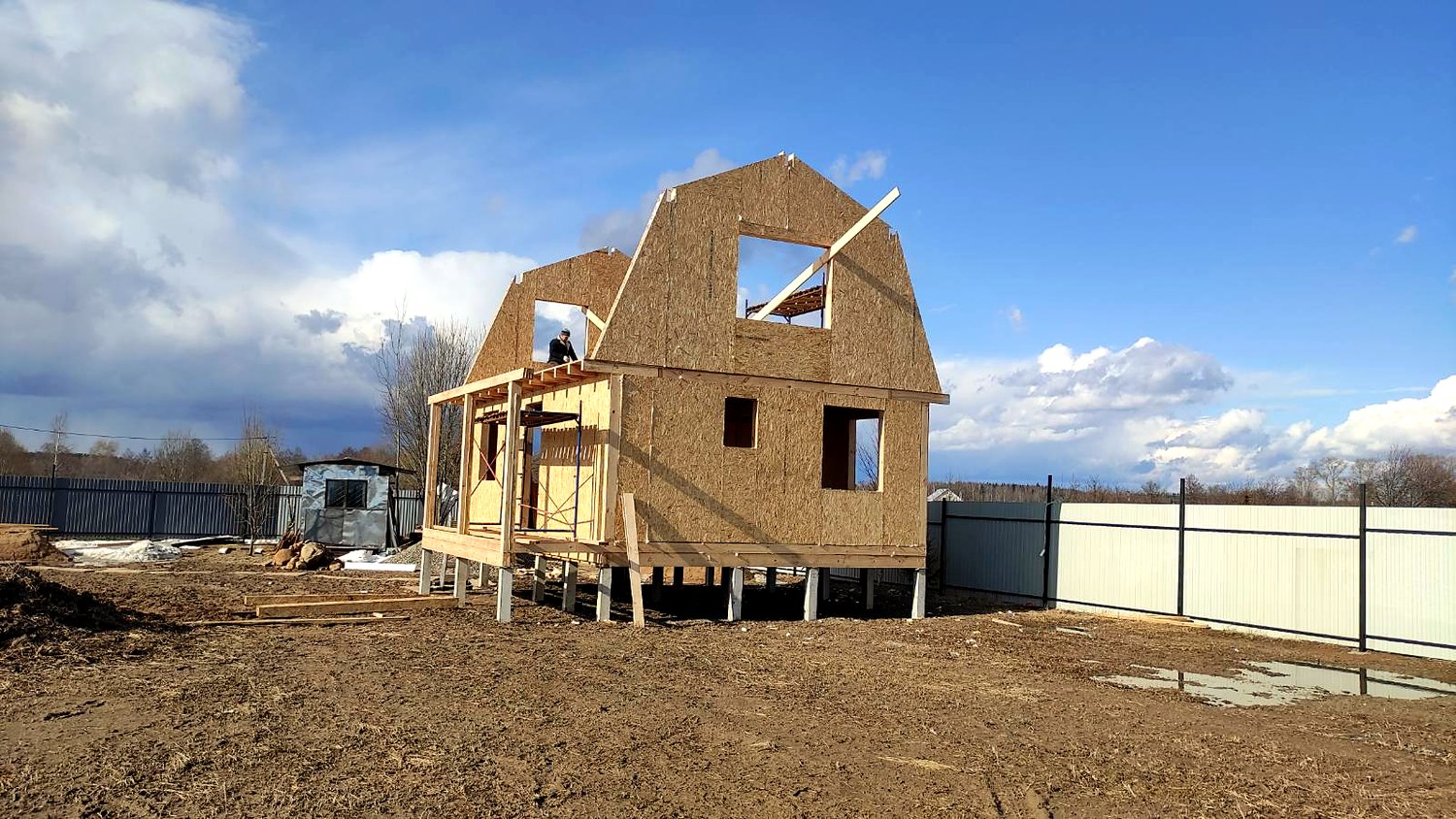House based on the “Bylina” design, Ivanovo Region: wall assembly