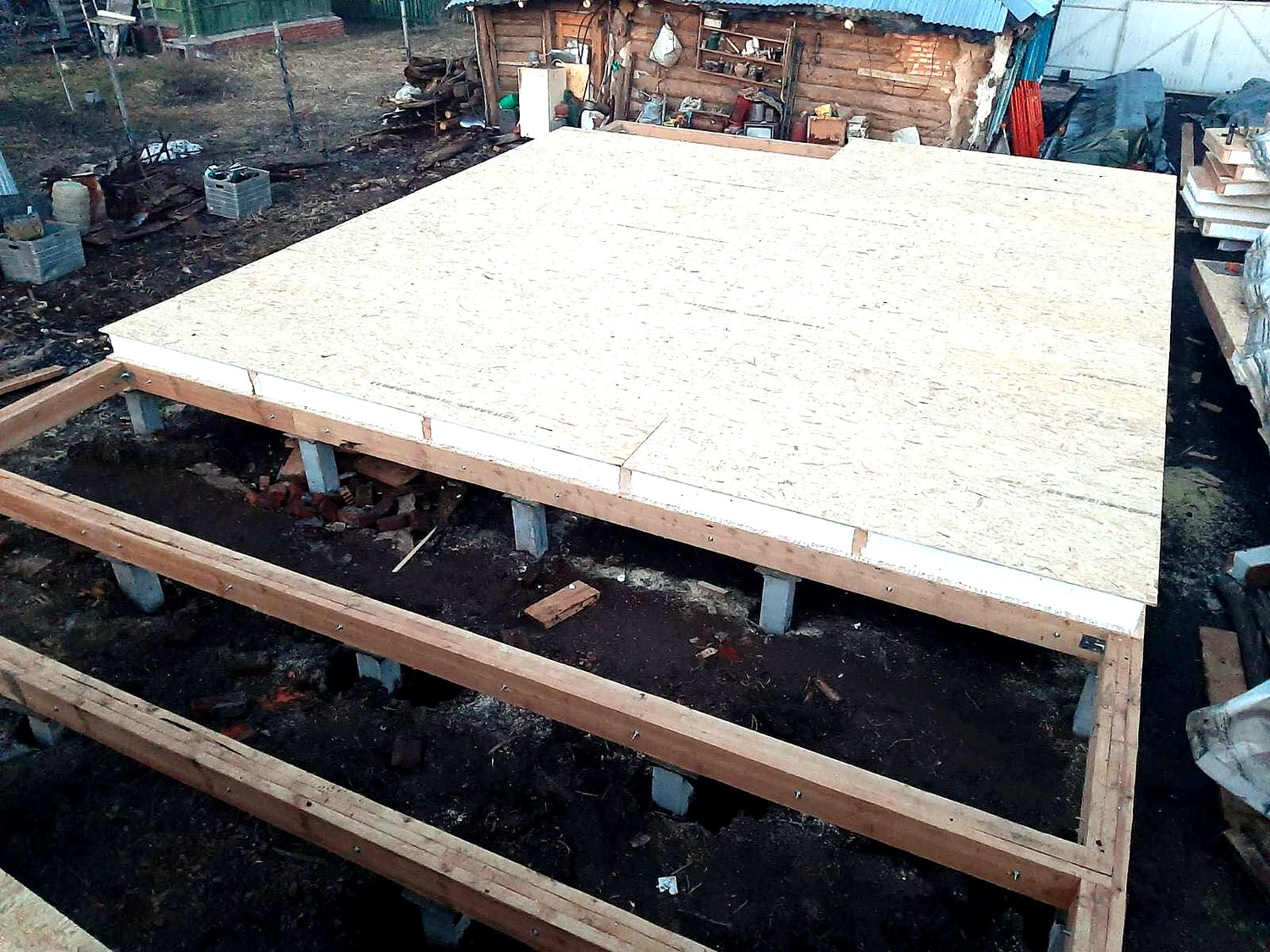 House based on the “Lotos” design, Glubokovo village: SIP panel floor at level 0