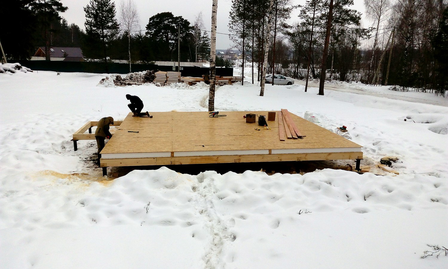 Haus nach Projekt „Metschta pl.4“, Region Twer: SIP-Boden auf Höhe 0