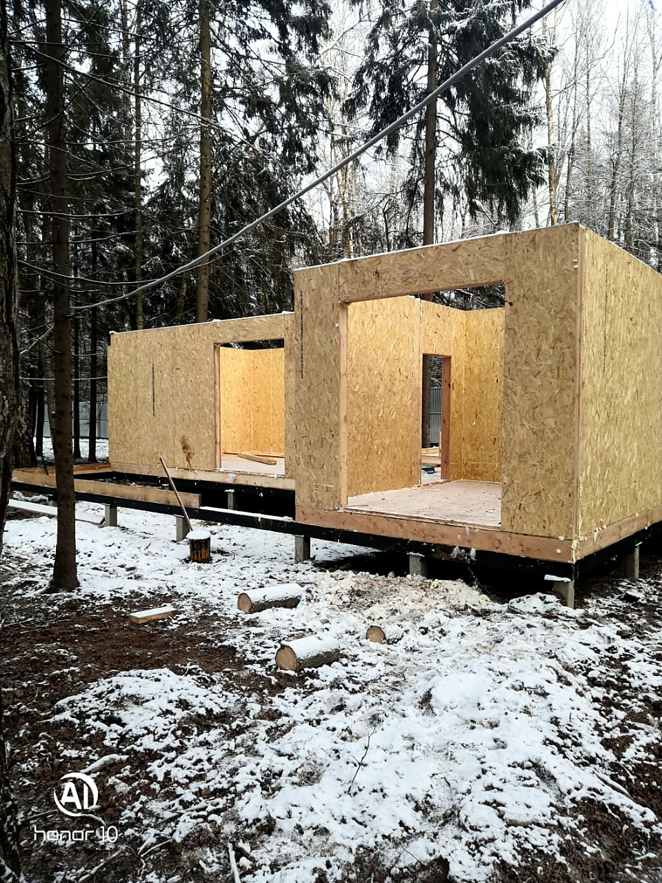 “Mistika - E2.8” projesine göre ev, Vorobi köyü: duvar montajı