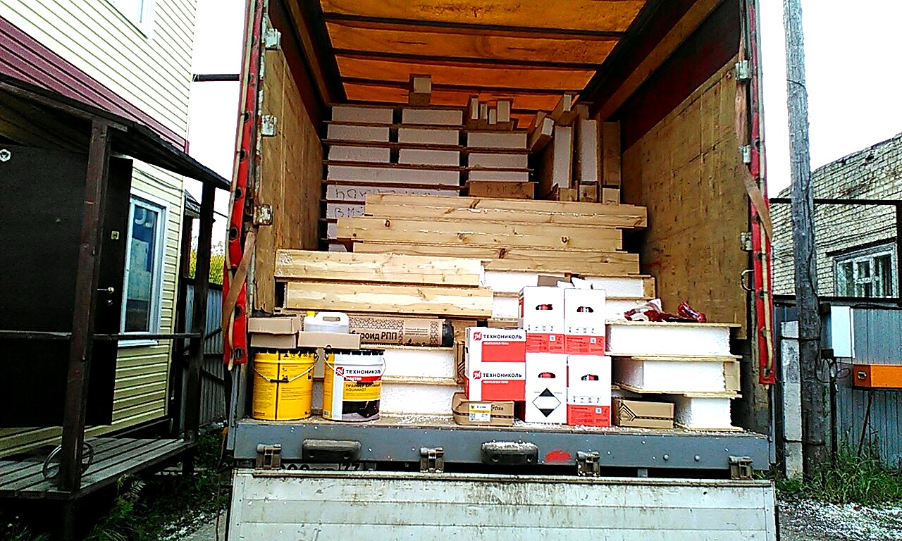 Haus nach Projekt „Mistika - S2.8“, Dorf Gorodishche: Lieferung des Hausbausatzes