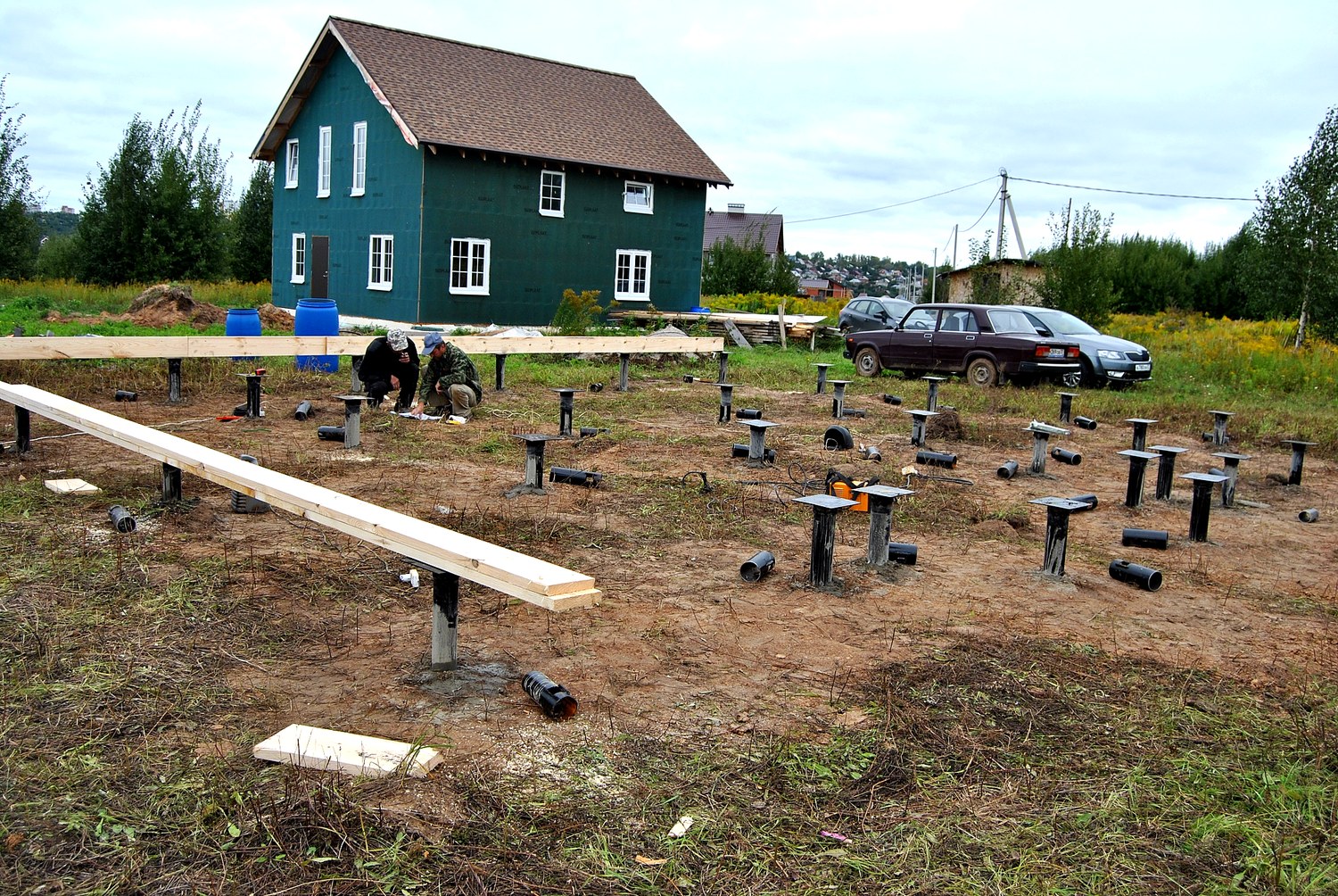 Haus nach Projekt „Prag“, Nizhniy Novgorod: Fundament und Grundrahmen