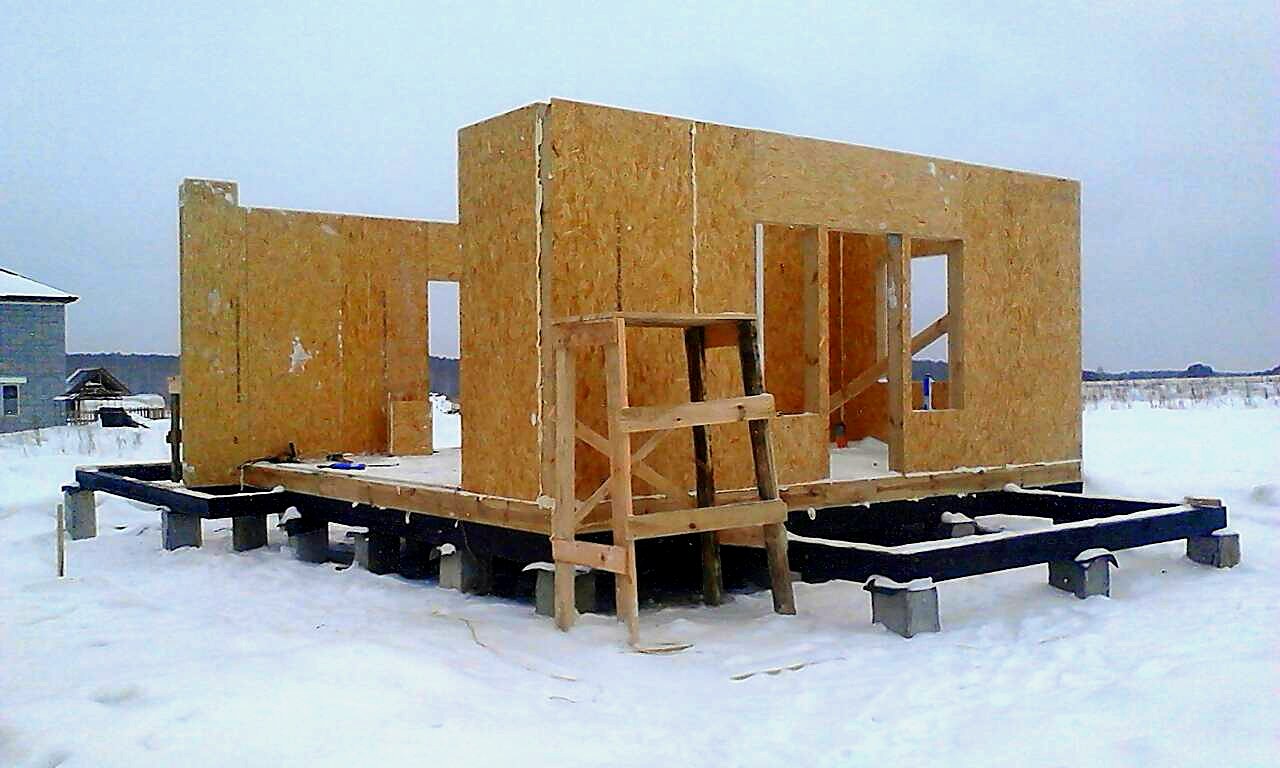 Garage, “Solo + garage” design, Sverdlovsk Region: foundation and base framing