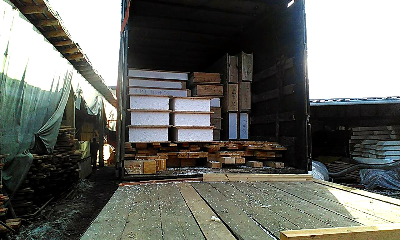 House, “Votchina” design, Gubachevo village: house kit delivery