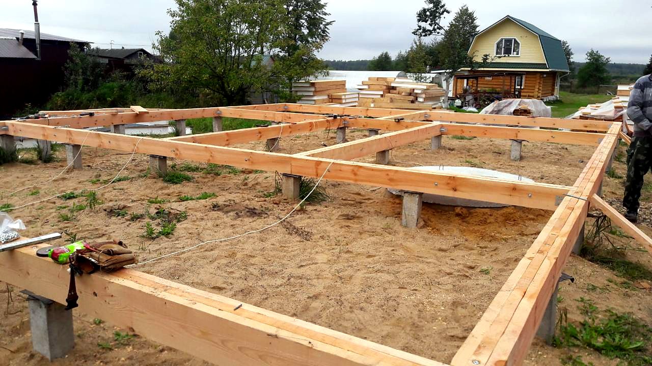 Haus nach Projekt „Jastreb“, Gebiet Iwanowo: Fundament und Grundrahmen