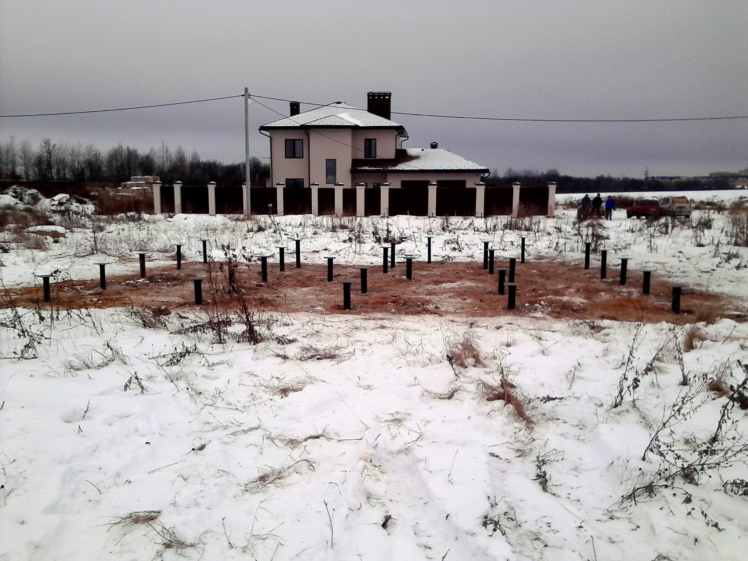 Haus nach Projekt „Sefir“, Dorf Zubino: Wandmontage