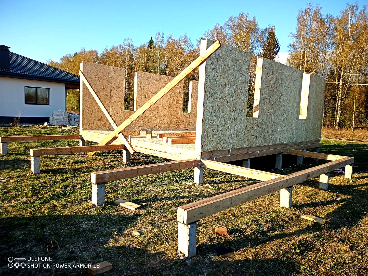 Haus nach Projekt „Barnhouse 45“, Gebiet Iwanowo: Wandmontage
