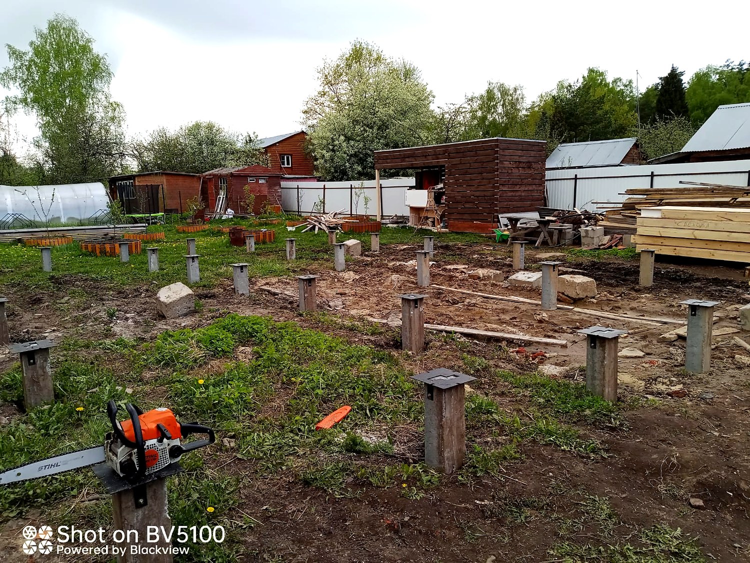 Haus 102 m² nach Projekt „Mistika - E2.8“, Gebiet Moskau: Fundament und Grundrahmen
