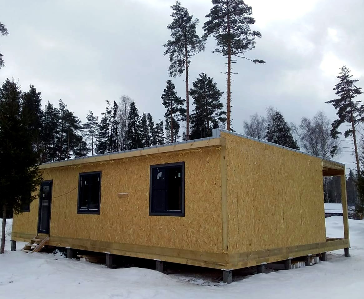 Haus nach Projekt „Mistika - E2.8“, Cottage-Siedlung „Borissowka“: Wandmontage