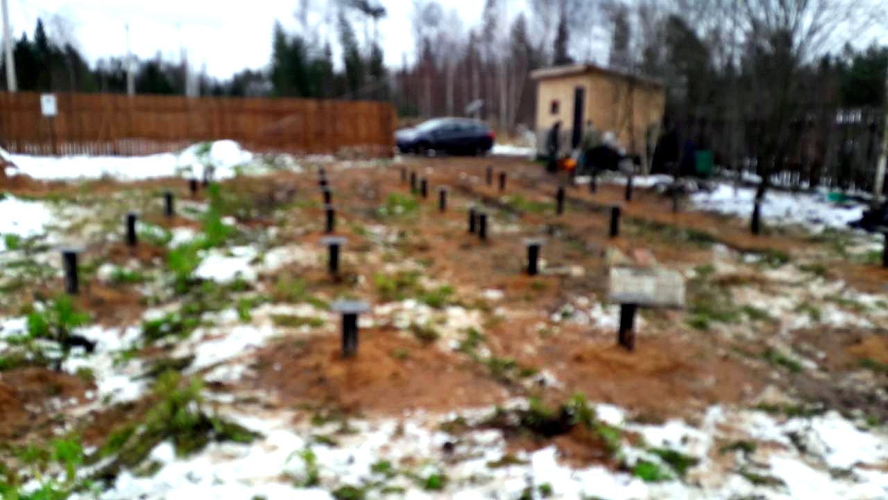 Haus nach Projekt „Utes“, Dorf Nikulskoe: Fundament und Grundrahmen