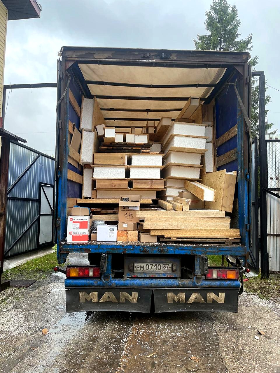 Haus nach Projekt „Sefir“, Kineshma: Lieferung des Hausbausatzes