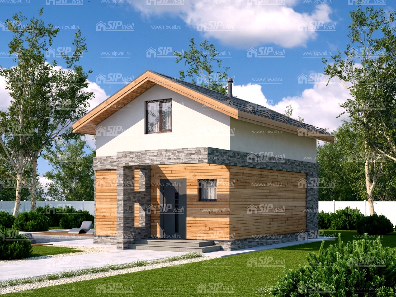 Haus mit 104 m² nach dem Projekt „Saretsche“, Dorf Aksinino