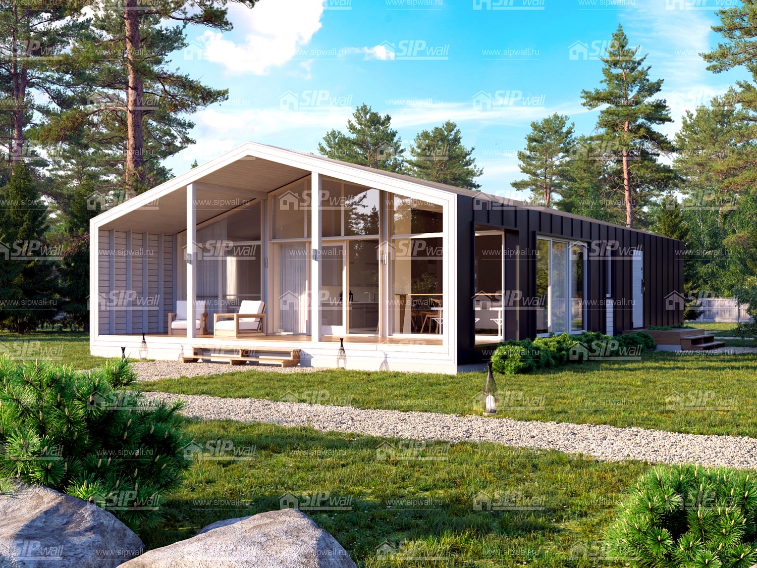Haus mit 136 m² nach dem Projekt „Barnhouse 110“, Dorf Ostrov