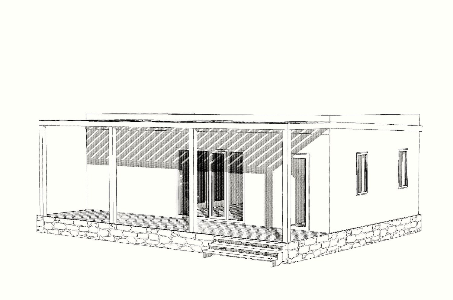 Haus 61,5 m² nach individuellem Projekt, Siedlung Volga