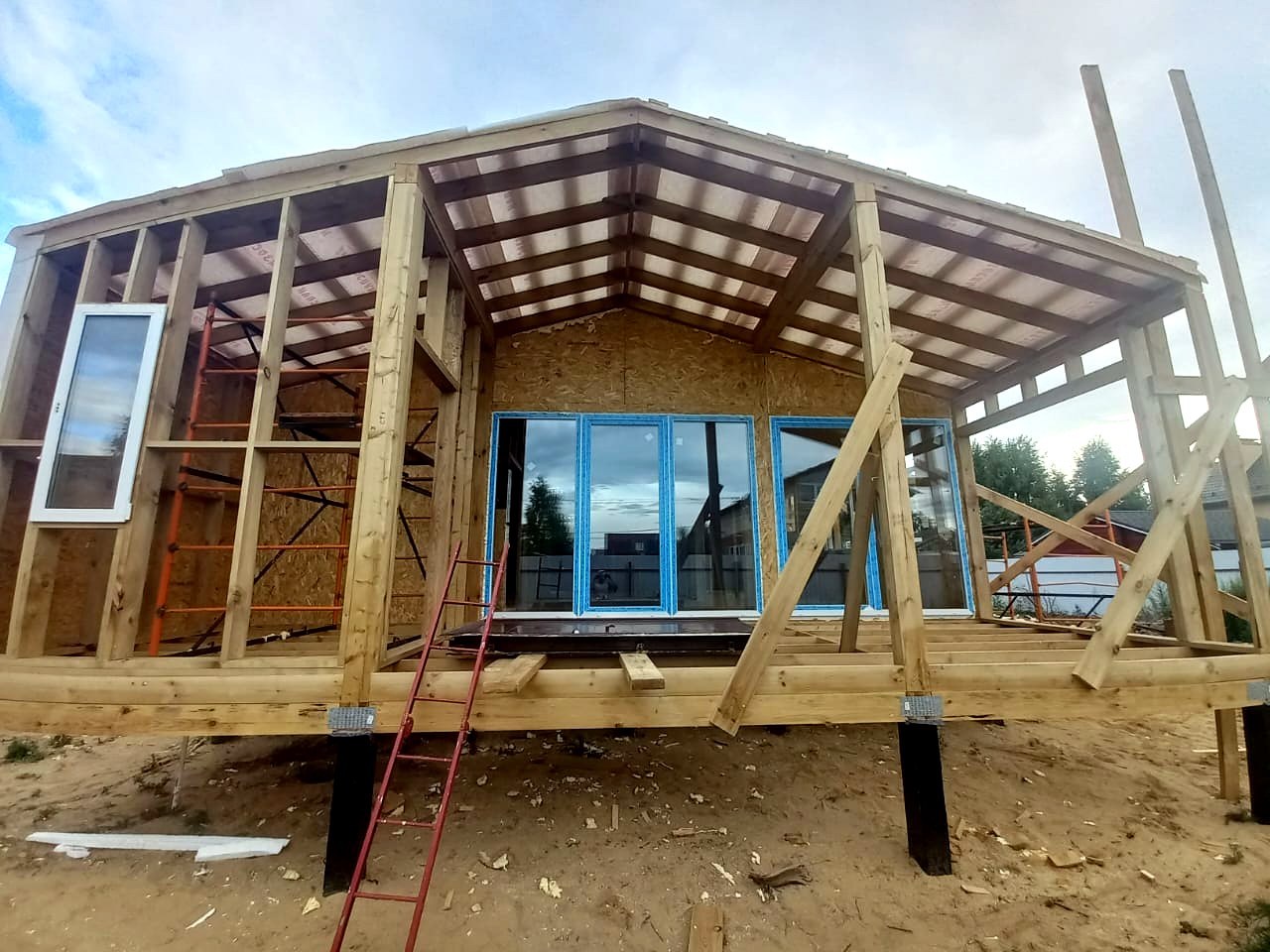 Haus mit 100 m² nach dem Projekt „Chalet 76.3“, Gebiet Moskau