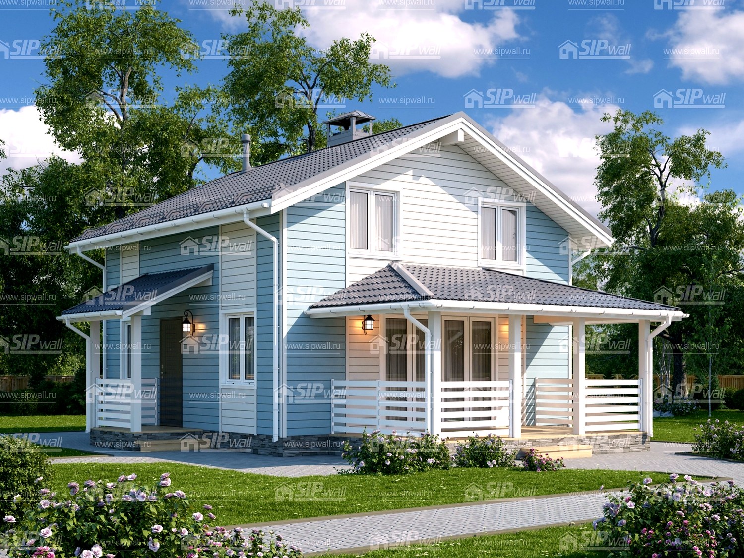 Haus mit 131,64 m² nach dem Projekt „Jessentuki 7.5x7.5“, Dorf Sharapovka