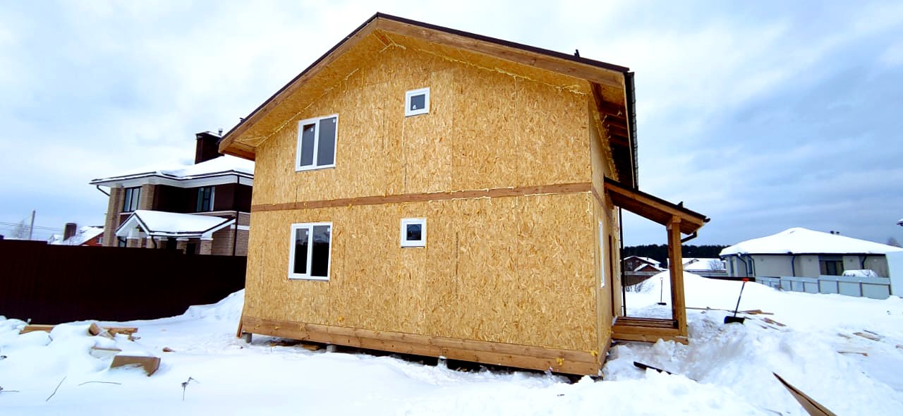 Haus mit 140 m² nach dem Projekt „Jessentuki 8x9“, Dorf Afanasovo