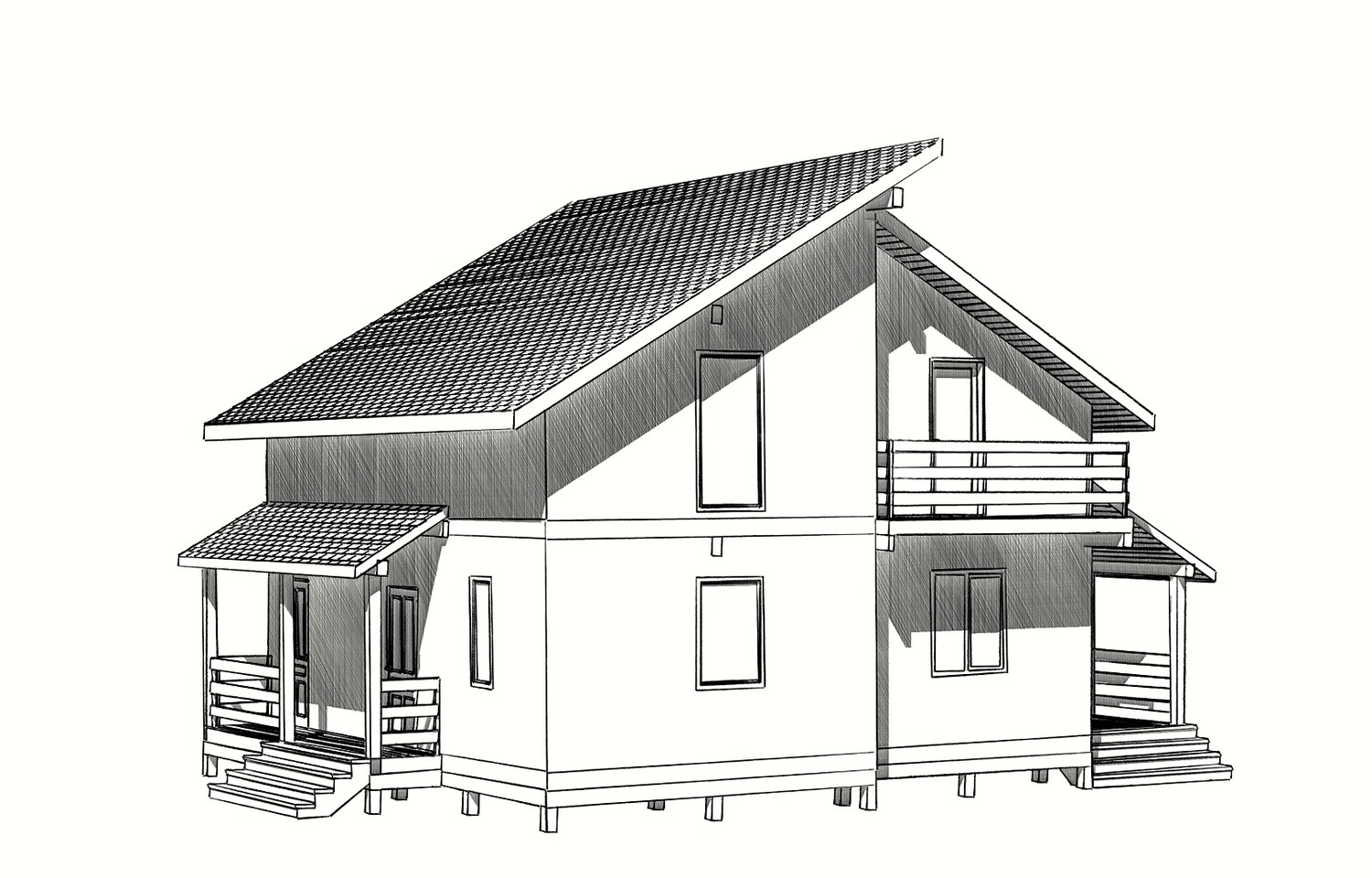 Haus 148 m² nach individuellem Projekt, Dorf Yabedino