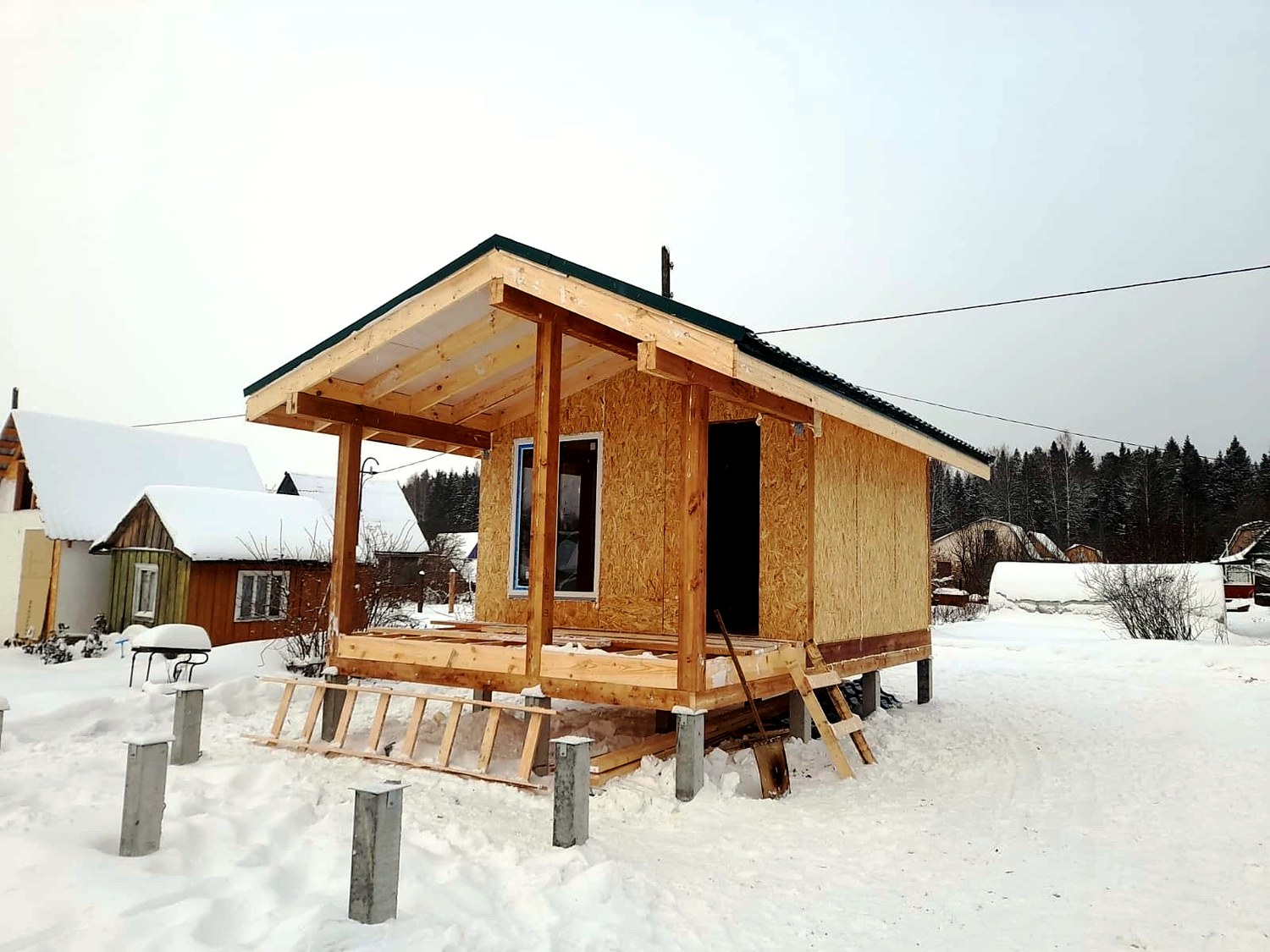 Haus 24 m², Projekt „Nezhnost 3“, SNT „Kolos“
