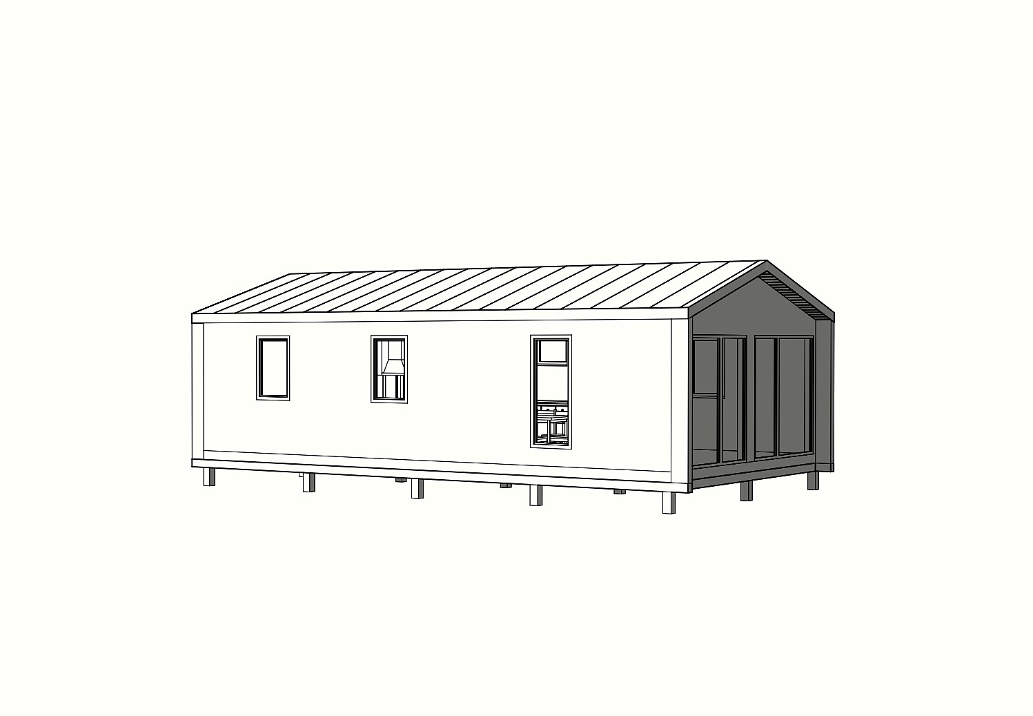 Haus 54,5 m² nach individuellem Projekt, Dorf Mokraya