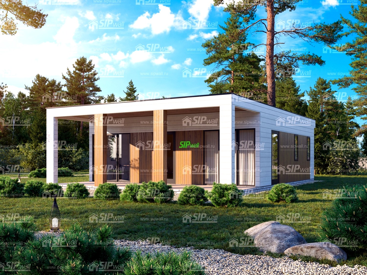 Haus mit 83,6 m² nach dem Projekt „Jaroslawl“, Siedlung Litvinovo