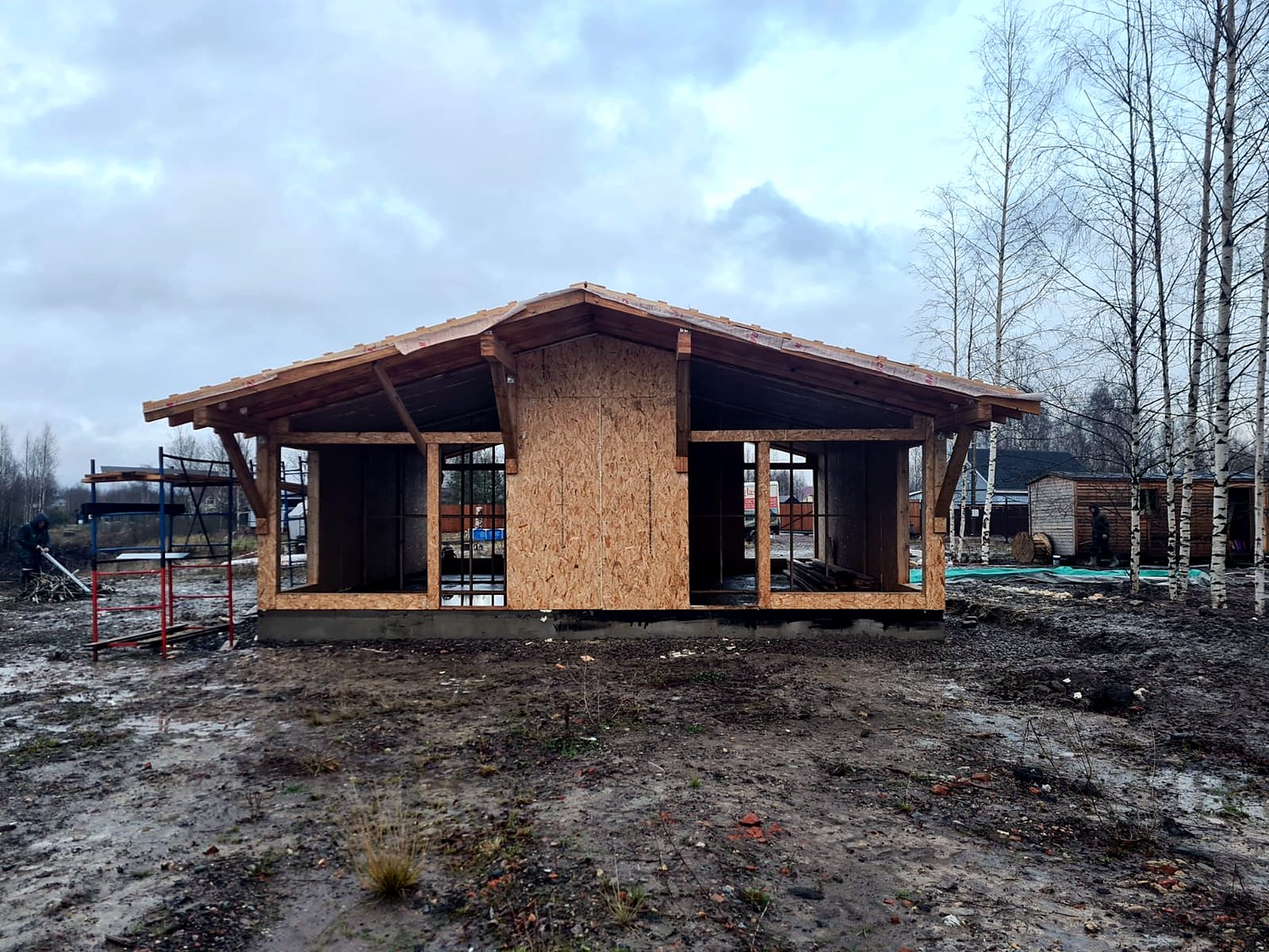 98 m² house, “Half-timbered 98” design, SNT “Kovalyovo”