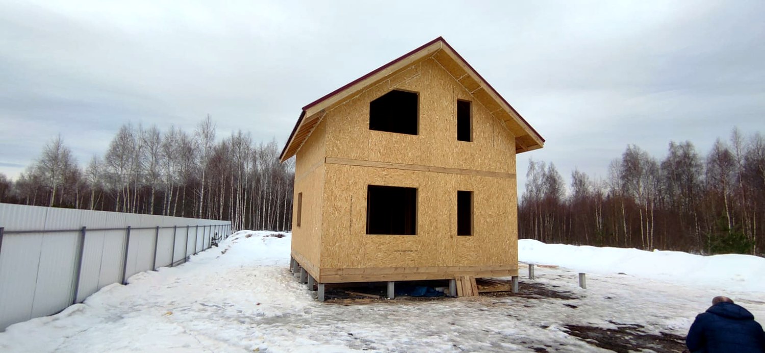 Haus 111 m² nach individuellem Projekt, Dorf Shchipousikha