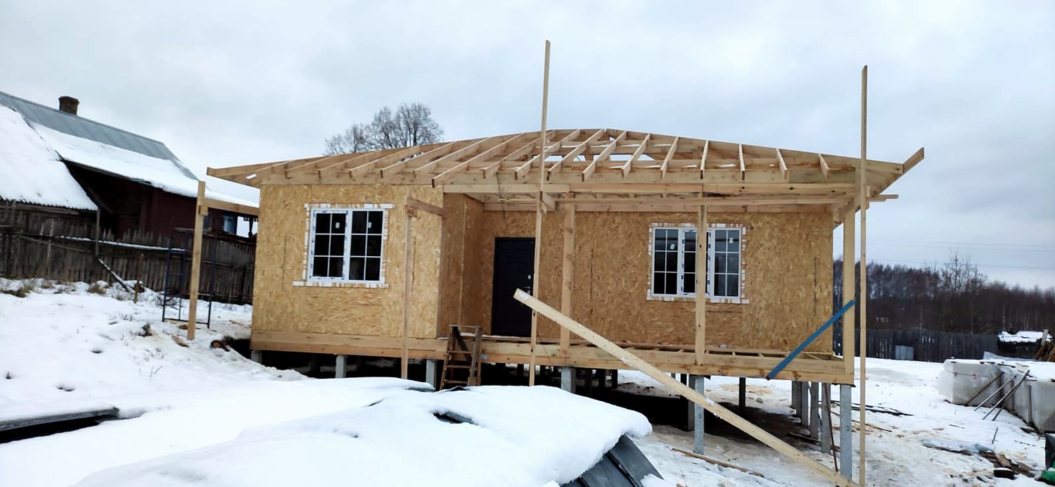 Haus 104 m² nach individuellem Projekt, Dorf Kornevo